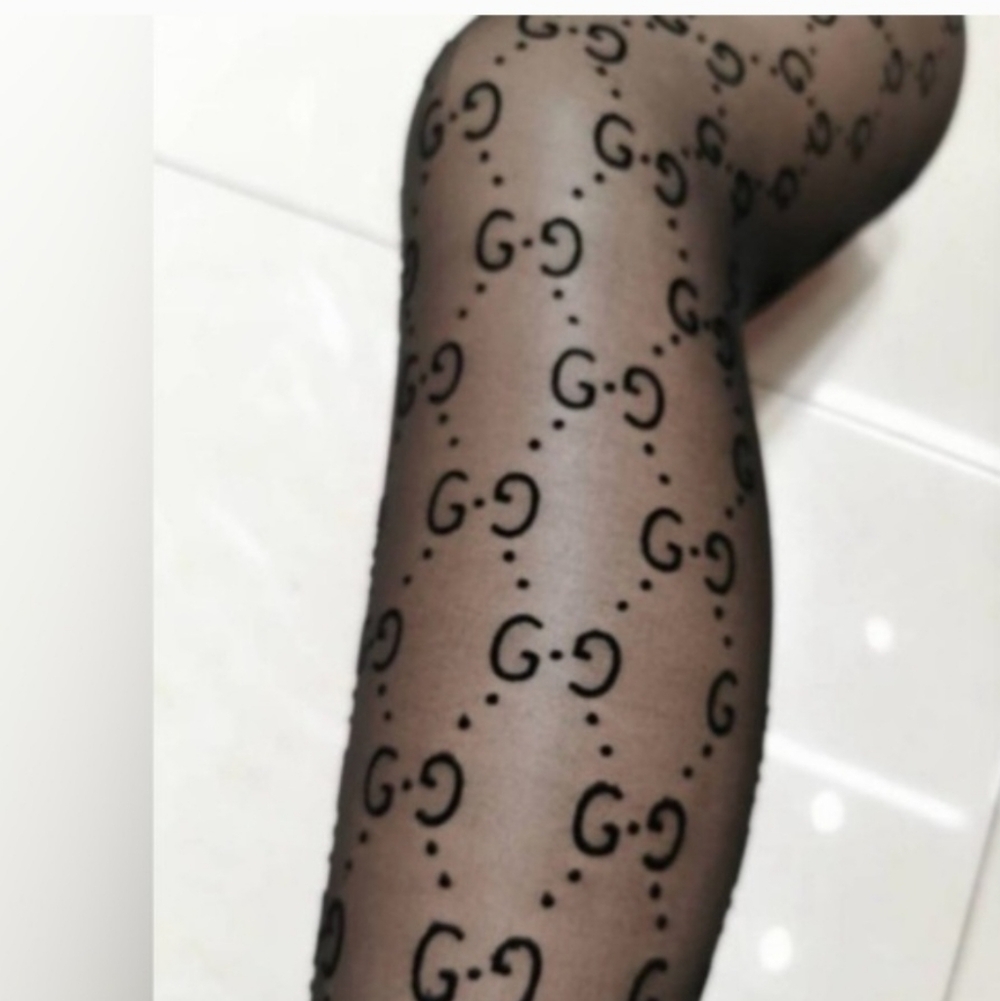 Gucci Print Stockings, Pantyhose, Tights